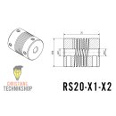 Shaft Coupling 20 mm 2.5 NM - 10 mm / 3 mm