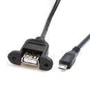 USB 2.0 B-Socket to Micro-USB-B-Plug | screwable socket |...