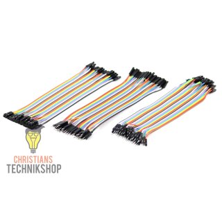 Jumper Wire 2,54mm 3fach Set Kabelsteckbrücken für Breadboard