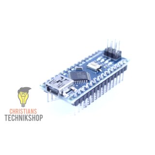 Nano V3 soldered | developer board for Arduino IDE | ATMEL ATmega328PB AVR Microcontroller | CH340-Chip | Christians Technikshop