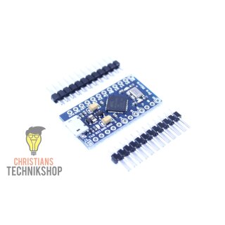 Pro Micro | Entwicklerboard für Arduino IDE | ATMEL ATmega32U4 AVR Mikrocontroller | 5V/16MHz | Christians Technikshop